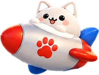 Maruneko in a rocket